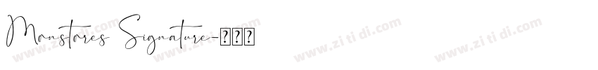 Monstores Signature字体转换